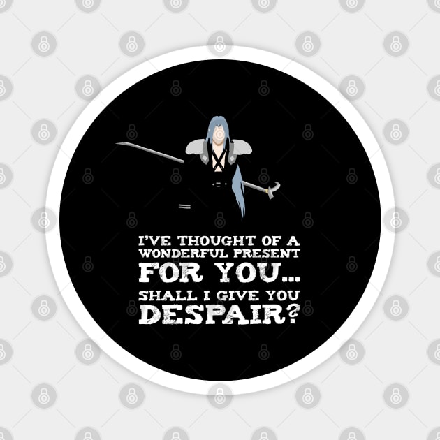 Witty Sephiroth Quote FFVII Minimalistic Magnet by Kidrock96